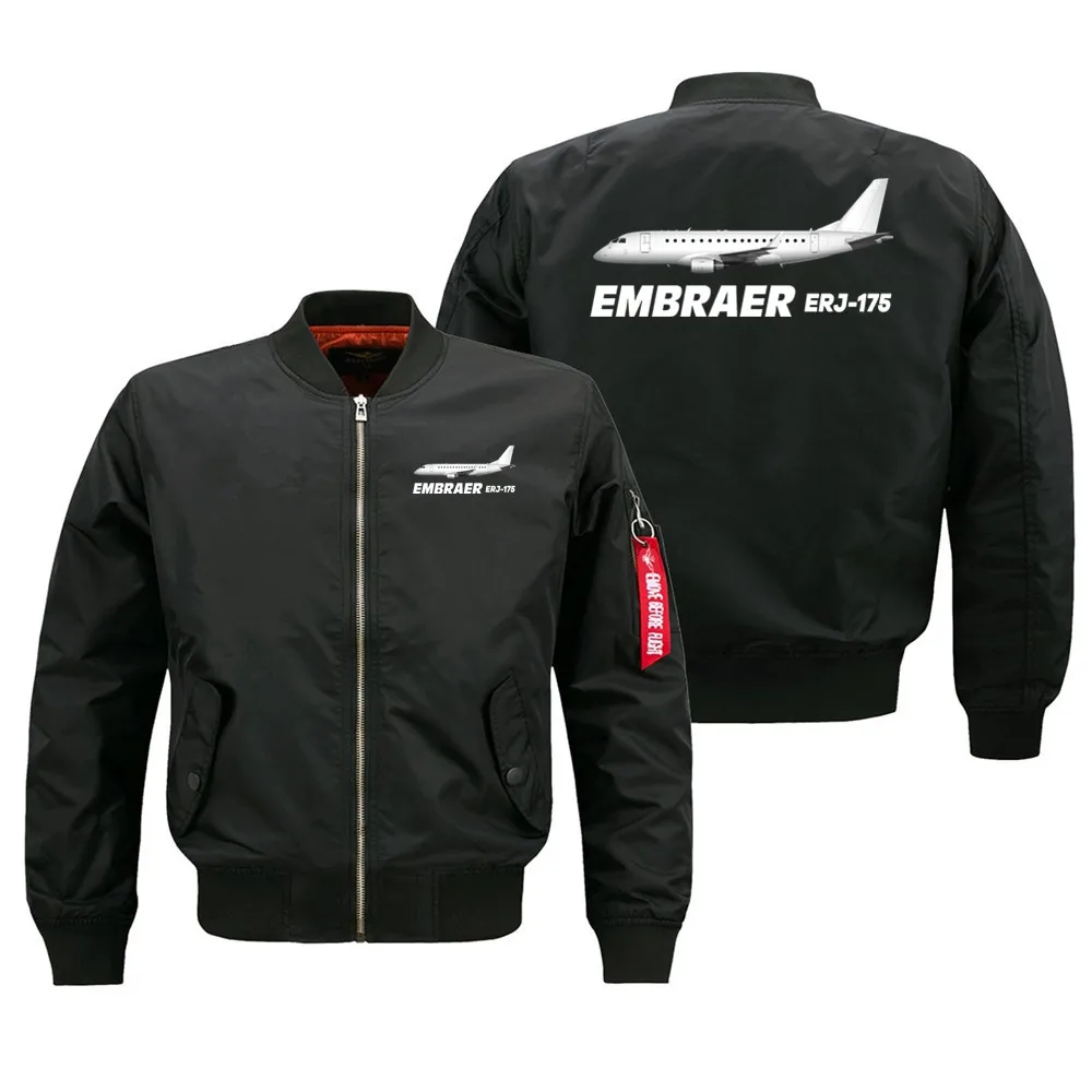 Military Outdoor The Embraer ERJ-175 Flight Aviation Pilots Men Ma1 Bomber Jacket Baseball Windproof Coats