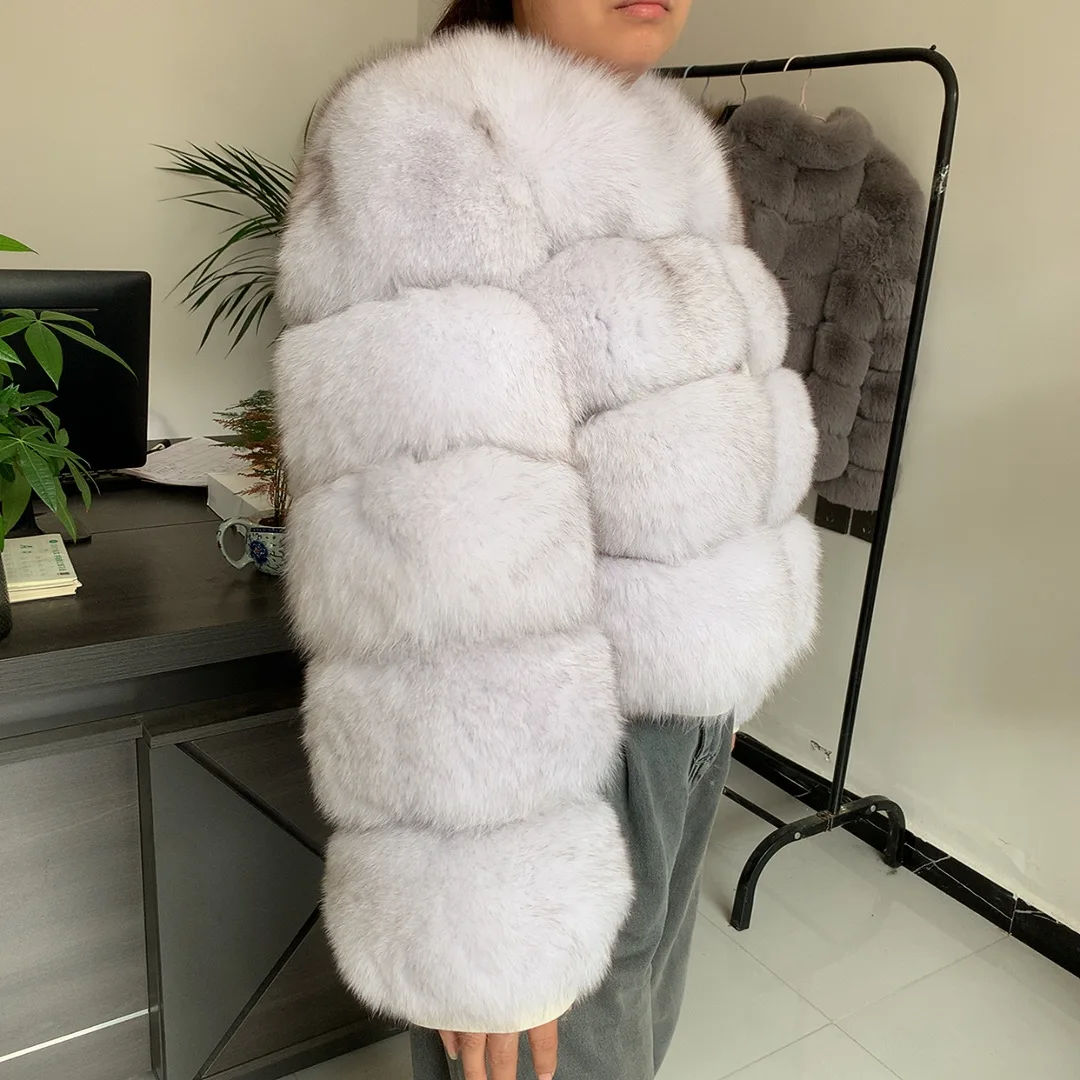 2024 new real Fox fur coat high-grade large panel Genuine Fox fur jacket 100% real fur women\'s winter warm fur coat