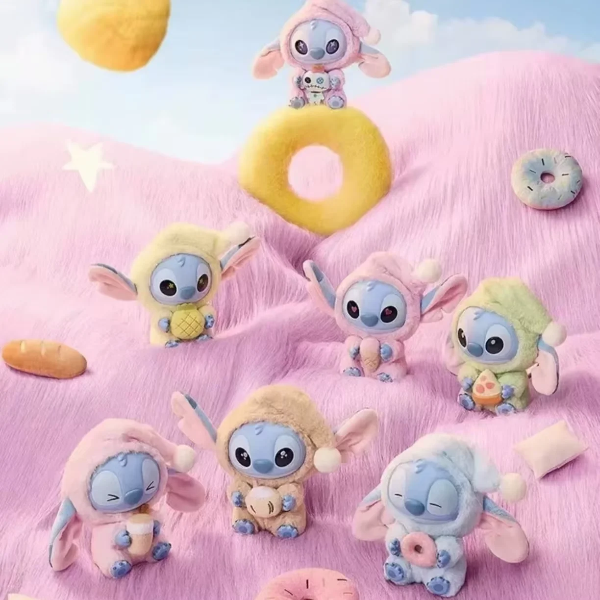 

Disney High Quality Stitching Bedtime Eating Series Plush Doll Pendant Cute Doll Jewelry Mystery Box Surprise Toy Gift