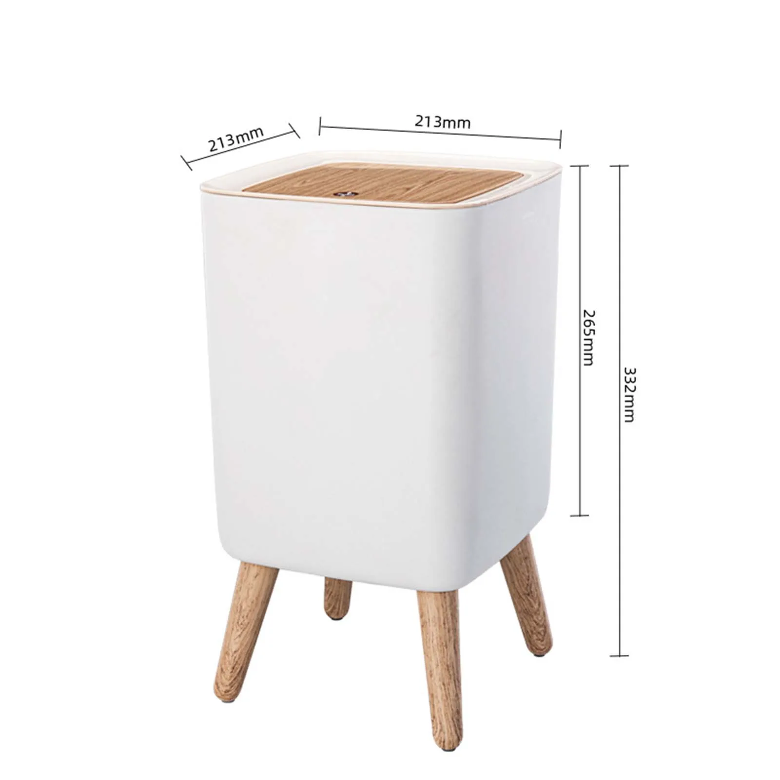 10L Creative Trash Can High Foot Garbage Basket Food Waste Bin for Outdoor Living Room Large Capacity Wastebaskets Countertop