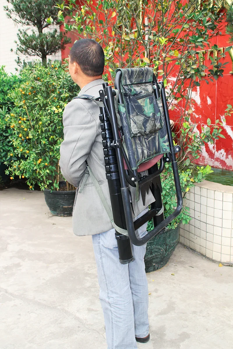 10Pcs,SC02 Hunting Telescopic Tree Stand Ladders 2.6M Foldable Tree Stand Seats Aluminum Hunter Chair Stand For Animals Observat