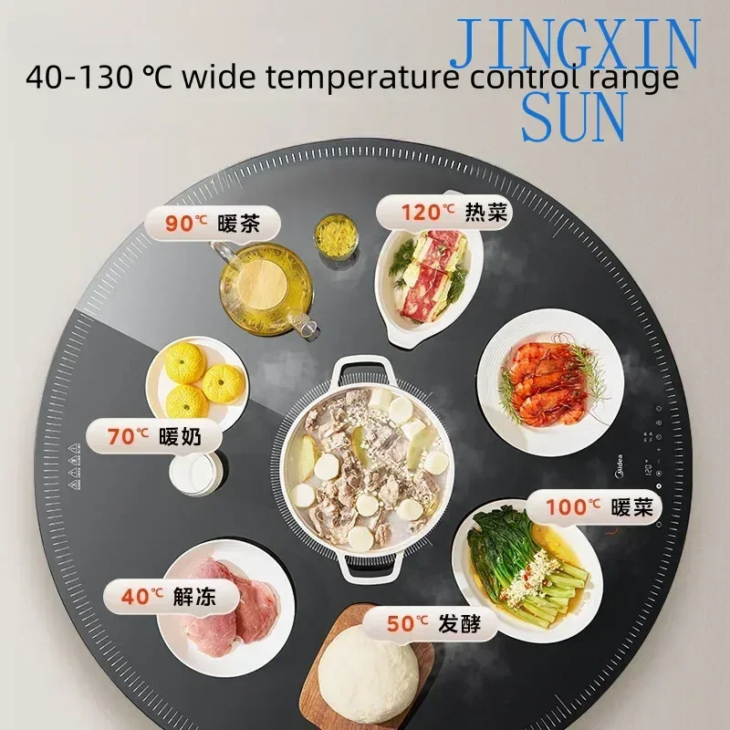 100cm Rotatary Electric Food Warmer Plate with Hotpot Heating 220V 2200W Electric Ceramic Stove Hotpot Warm Food Plate