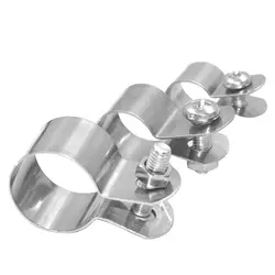 1Pcs Stainless Steel Ohmic Grounding Clamp Pipe Clamp Dia Horseback Clamp Bracket Pipe Buckle Hose Clamp with Screws Nuts