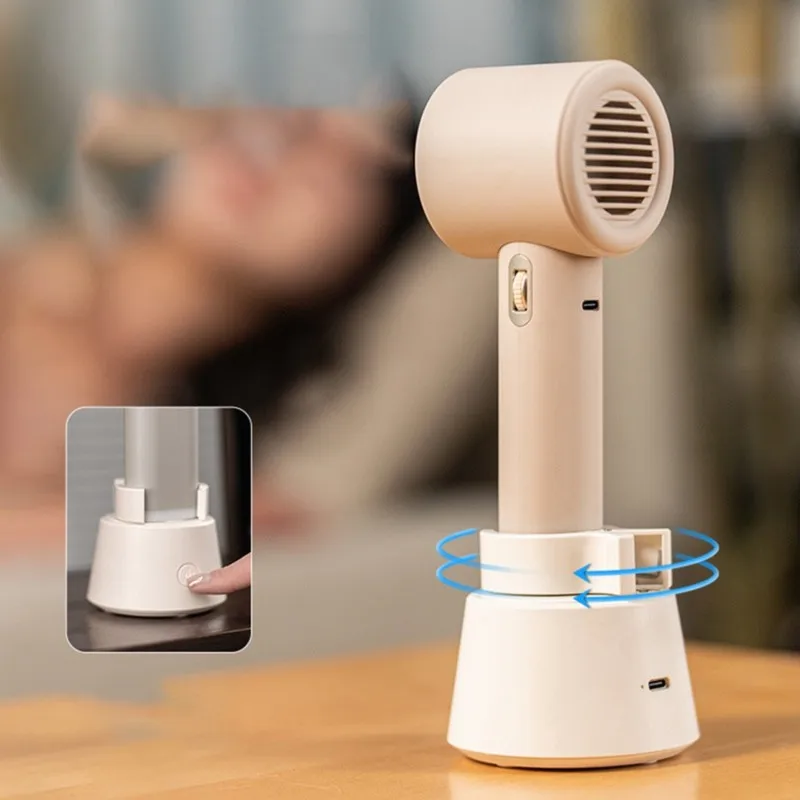 KEOL-Rechargeable Fan Base Featuring Adjustable Nozzle, For Multiple Fans, And Two-Speed Operation Support Setting