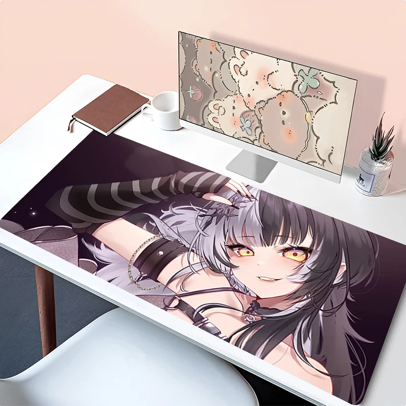 Mousepad Anime Mouse Pad Gaming Accessories Office HD Keyboard Pad Large Desk Mat PC Hololive Shiori Novella Rubber Extended Pad