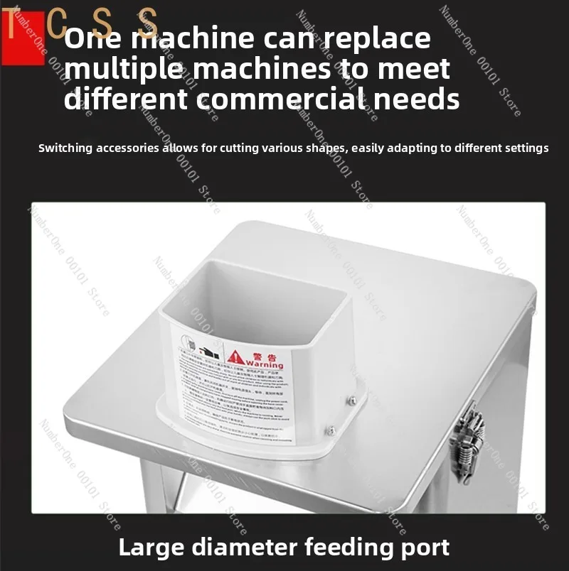 Stainless‑Steel Commercial Vegetable Cutter, Multifunctional Dicer Slicer Shredder For Fruit & Vegetable Processing