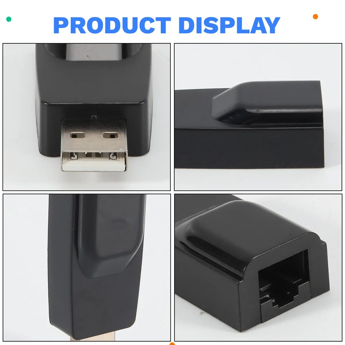 A46U USB to RJ45 LAN Ethernet Adapter 100Mbps USB2.0 Network Card for PC Laptop Desktop DVB Set Top Box Drive-Free Black