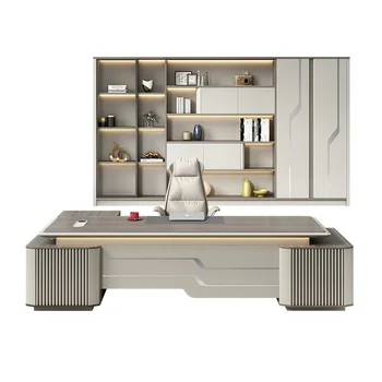 Luxe Bureaus L-vormige Schreibtisch Boss Executive Kantoortafel Bureau Travail Kantoormeubilair Escritorio De Oficina Bureau