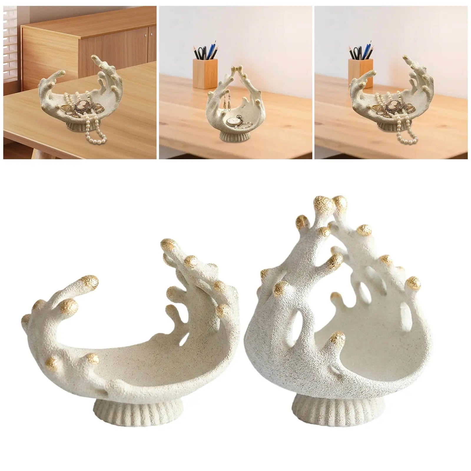 

Perfume & Makeup Vanity Tray Home Decor Photo Prop Jewelry Organizer Ornament Trendy Trinket Dish for Keys Cosmetics Table