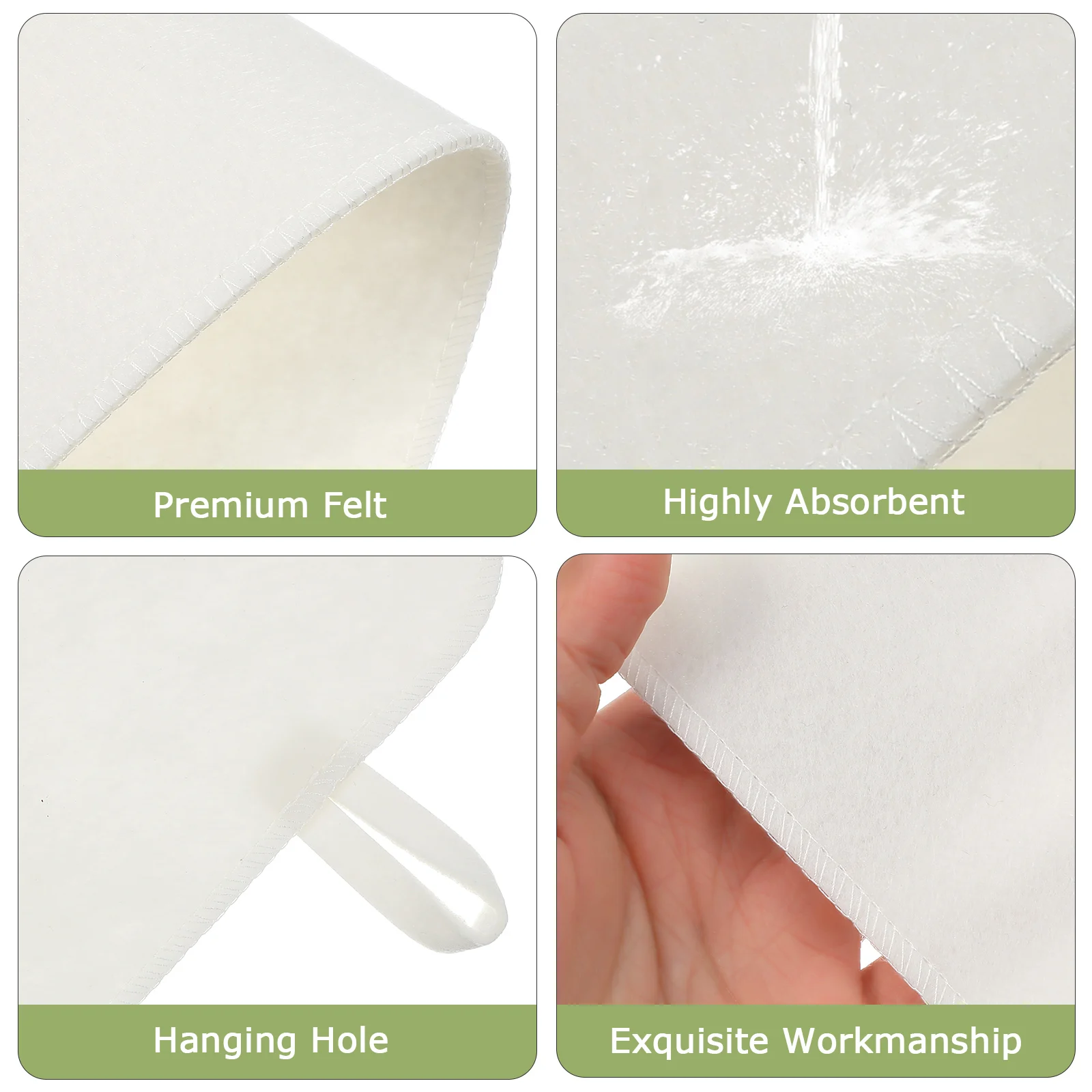 

2Pcs Felt Sauna Mats Thickened Heat Insulation Seat Cushions Indoor Spa Bath Room Heat Resistant Waterproof Sauna Floor Mats