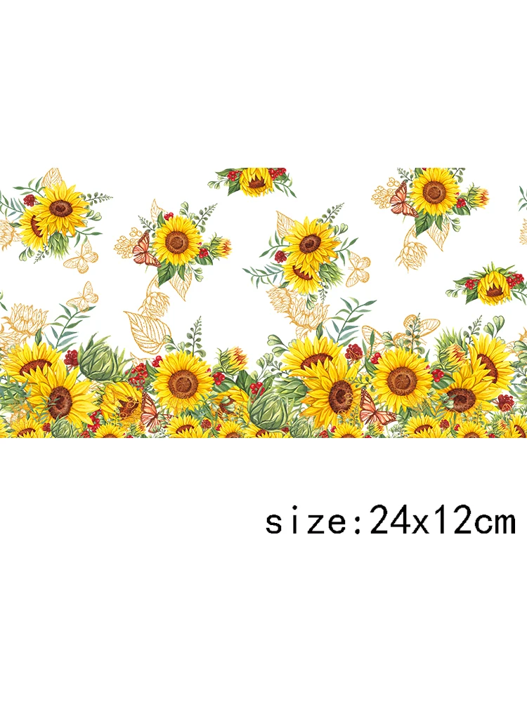 LETOP-Envolturas de gafas de margaritas de girasol para verano, 1 piezas, botellas, taza fría, puede calcomanías personalizadas, pegatina de transferencia, UV, DTF