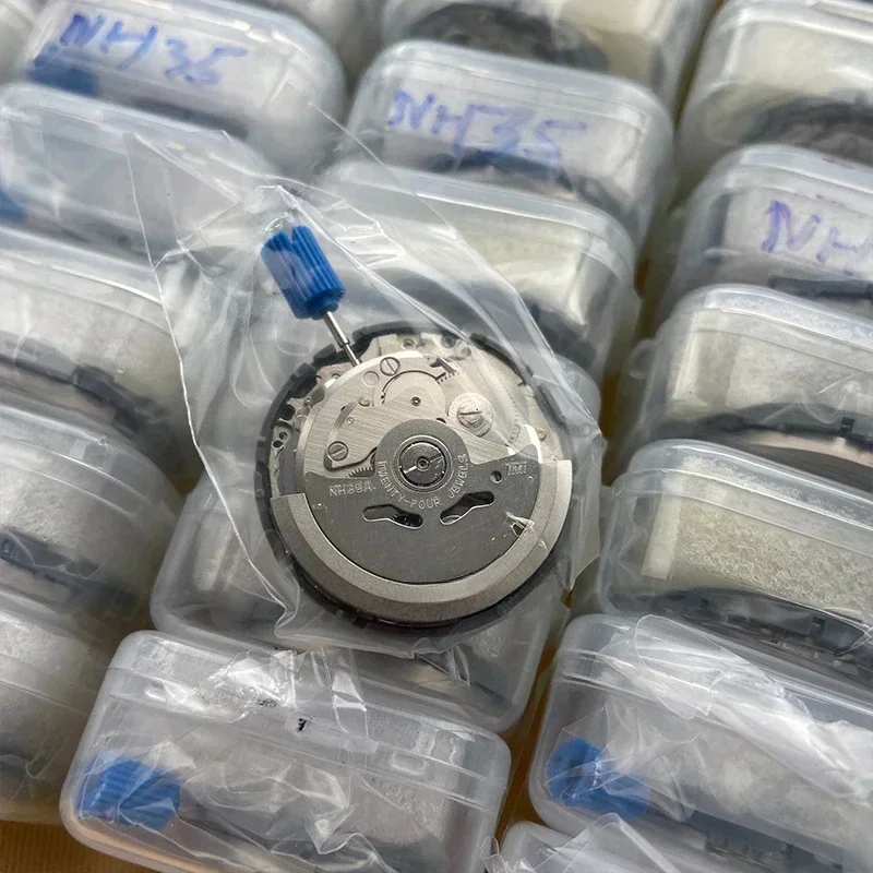 اليابان العلامة التجارية الجديدة TMI NH35 الحركة الميكانيكية التلقائية عالية الدقة 24 جواهر وزارة الدفاع ساعة استبدال NH35A التاريخ عند 3:00