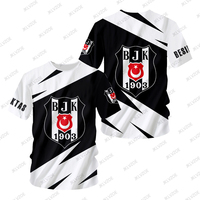 Turkey Besiktas Istanbul Football T Shirt 3D Print Summer Y2k Graphic T Shirts Oversize Men Tops Harajuku Casual Kids/Adult Tees