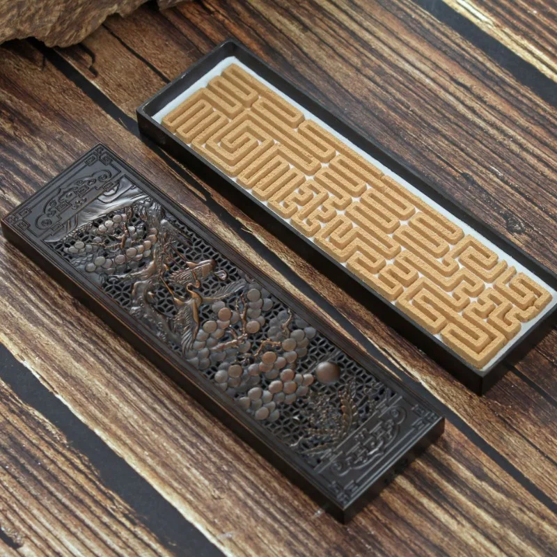 Pure Copper Incense Burner Fu Lu Shou Incense Set Gift Box Hit Incense Seal Tools Home Indoor Aromatherapy Decoration Supplies