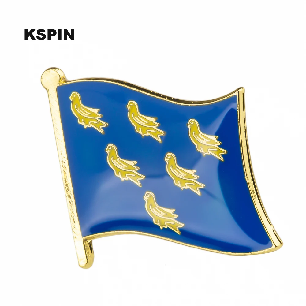 10pcs a lot SUSSEX United Kingdom Flag Badge Country Flag Badges Lapel Pin Brooch Brooch Icons XY0433