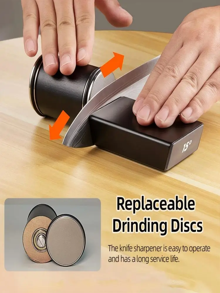 

Knife Sharpener Kit Magnetic Holder & Diamond Stone Angle Guide 15/20° Precision for Kitchen Chef Knives Home Sharpening Tool