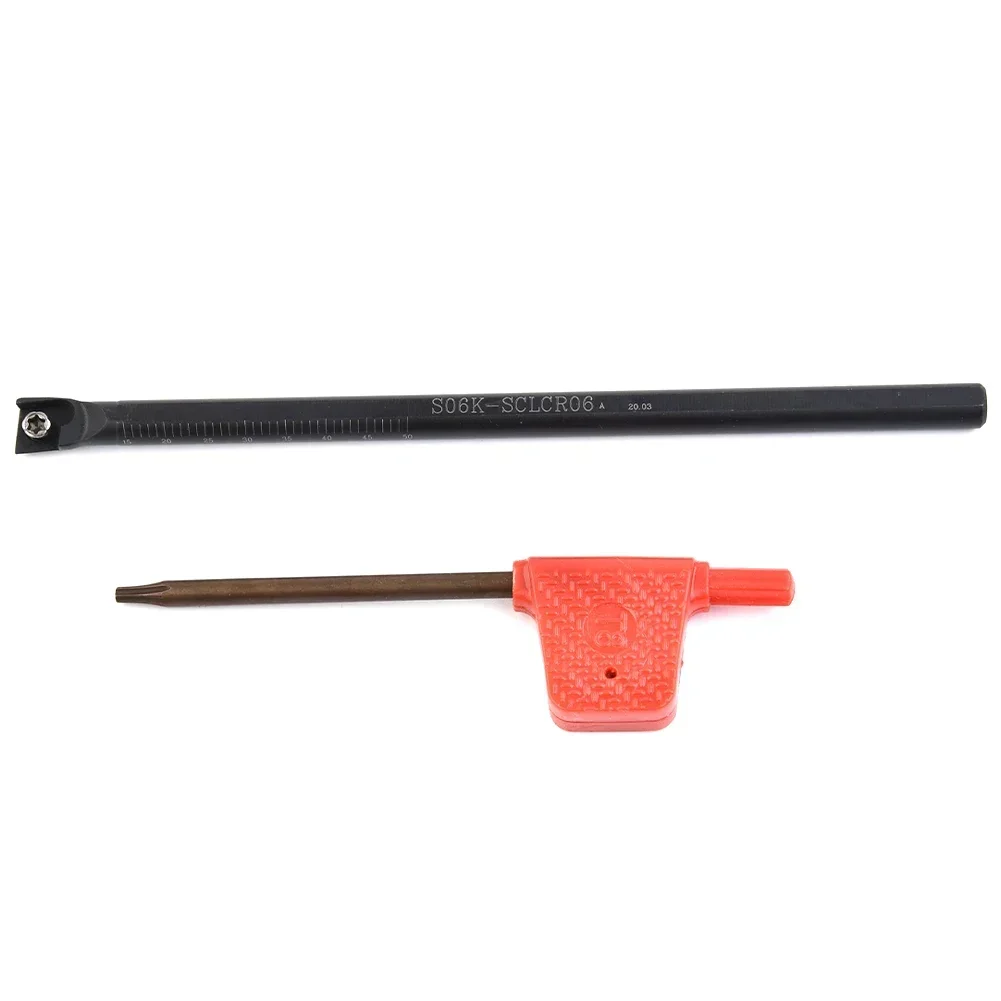 Barra Chata de Torno de Ferramenta de Torneamento Sclcr06 e 10x Ccmt 060204 -hm Inserir 10 mm para Usinagem de Acessórios de Ferramentas de Barra de Perfil de Aço