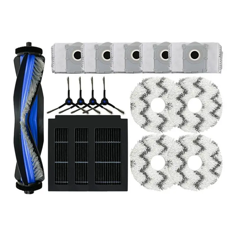 

BABZ-For ECOVACS Debot T50 PRO Replacement Parts Kit Main Roller Brush, HEPA Filter, Mop Cloth, Dust Bag Included