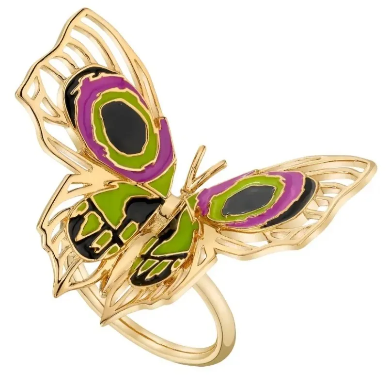 LOL Arcane Ring Jinx Butterfly Rings for Women Party Fashion Trend Cosplay Gold Color Metal Accesorios Game Jewelry Girl Gift