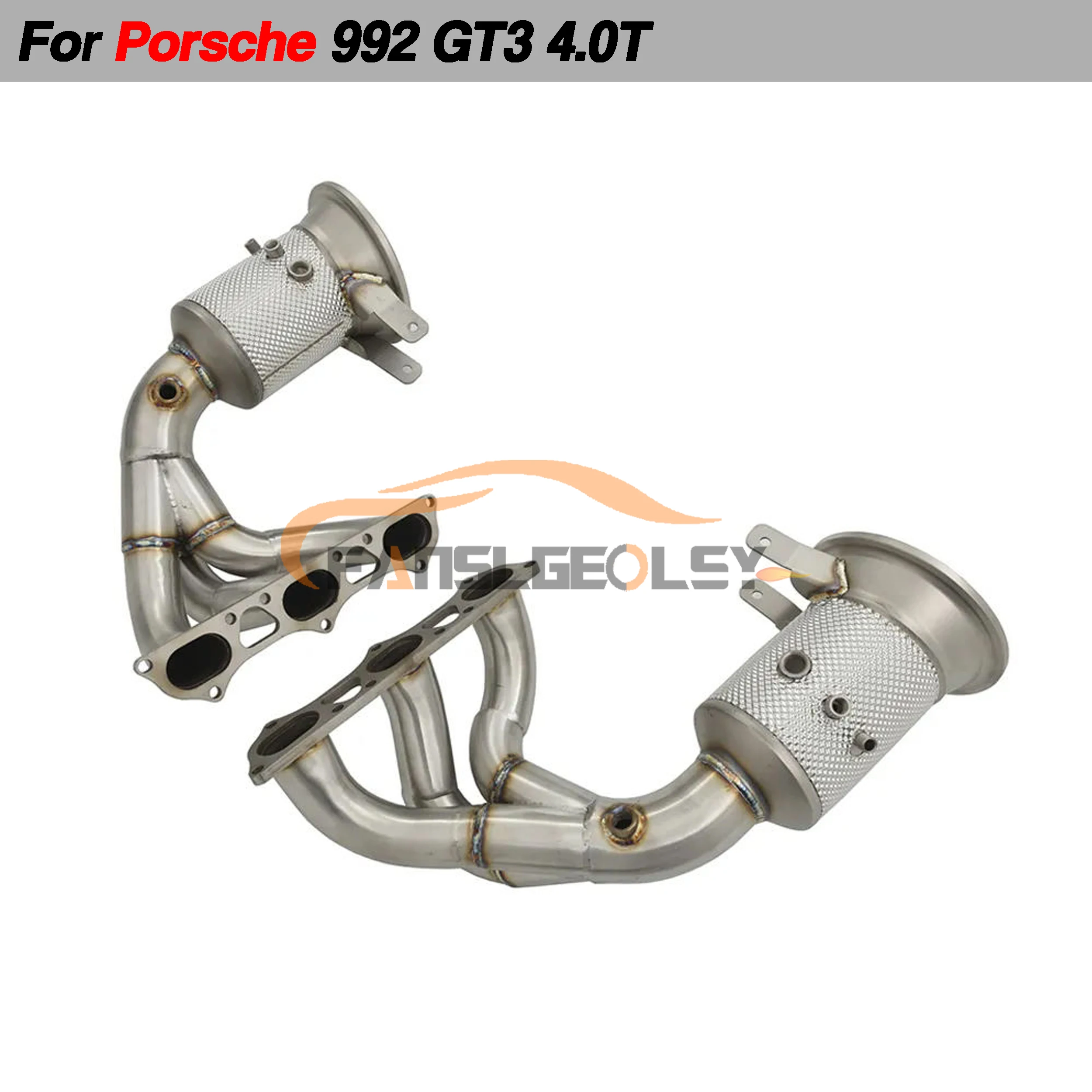 For Porsche 911 992 GT3 4.0 Stainless Steel Manifold Performance Exhaust System header radiator turbocharger