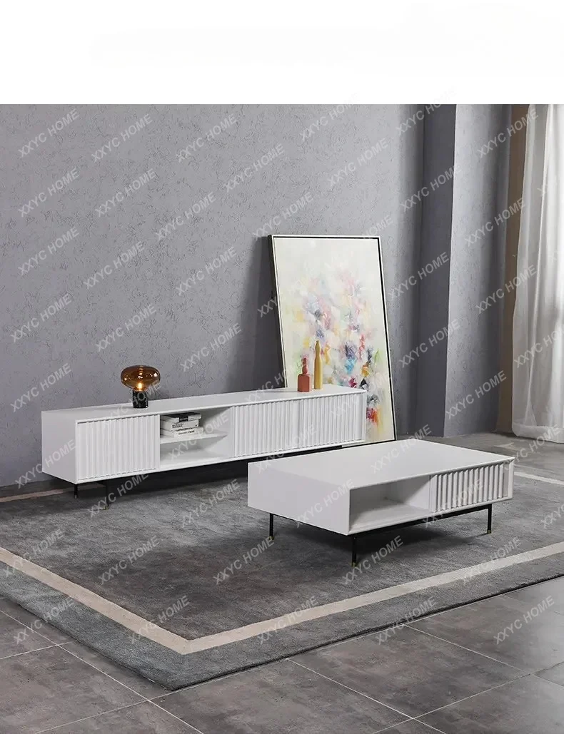 Paint Simple Light Luxury Cabinet Modern Living Room TV Cabinet Against The Wall Italian Locker Art Customization