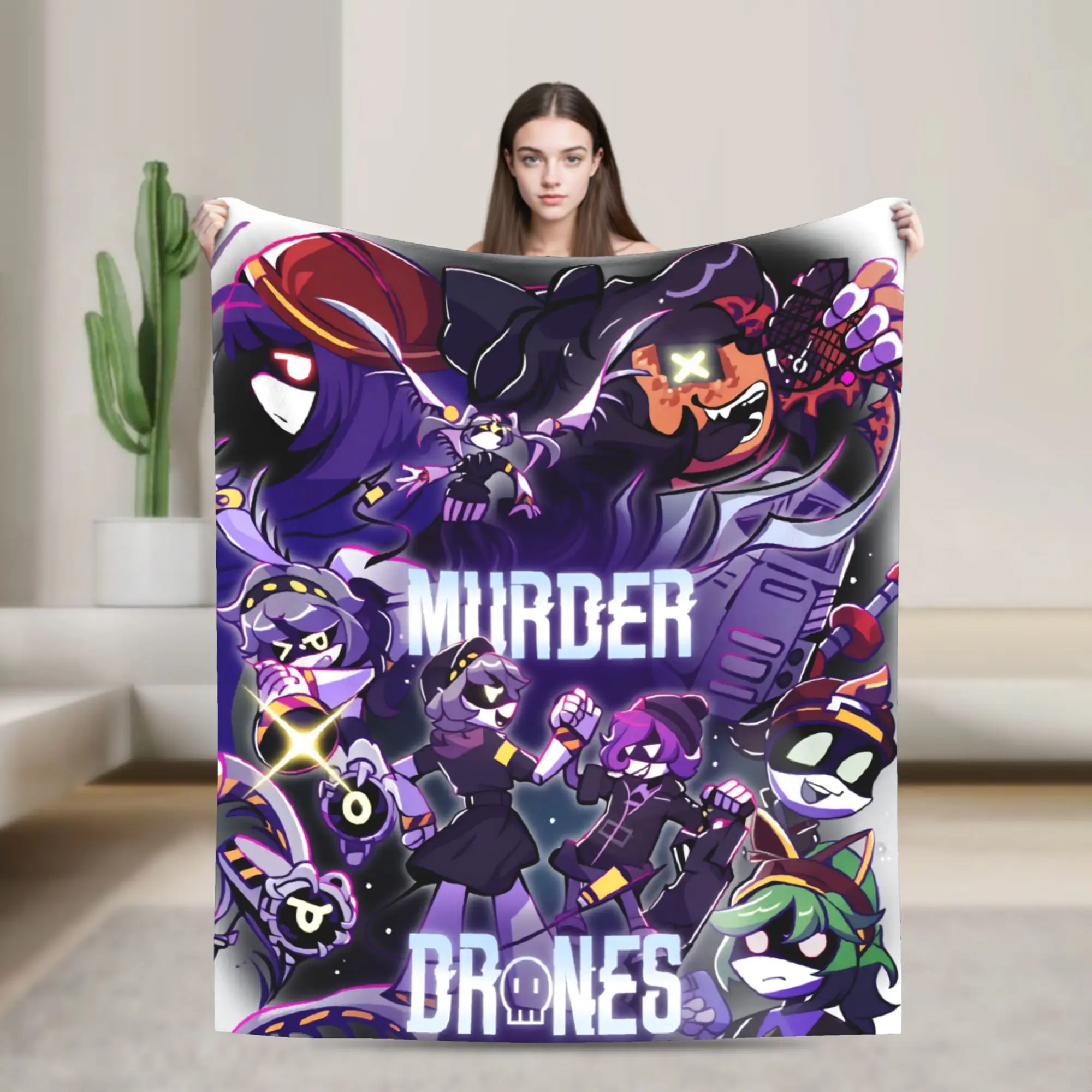 Love You Murder Blanket Murder Drones Super Soft Print Plush Bedding Throws For Couch Bed Travel Flannel Bedspread Bed Cover