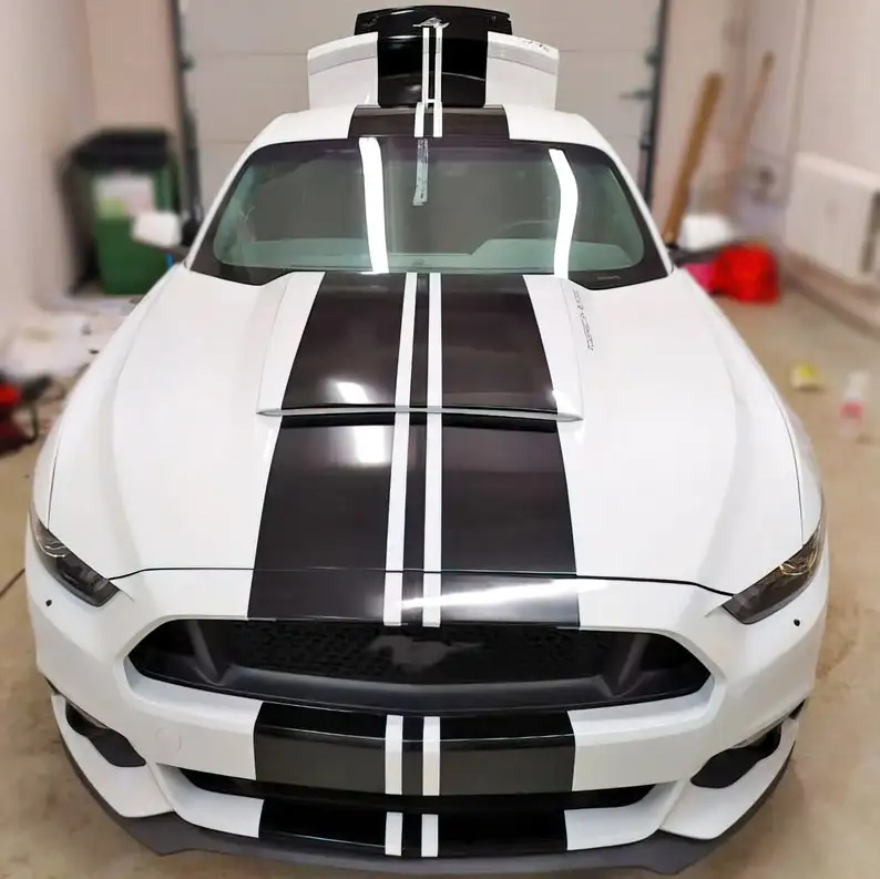 

Racing Stripes Car Stickers Auto Vinyl Decals RT Full Vehicle Body Rally SRT GT Black Stripe Decal Truck Sport Lines