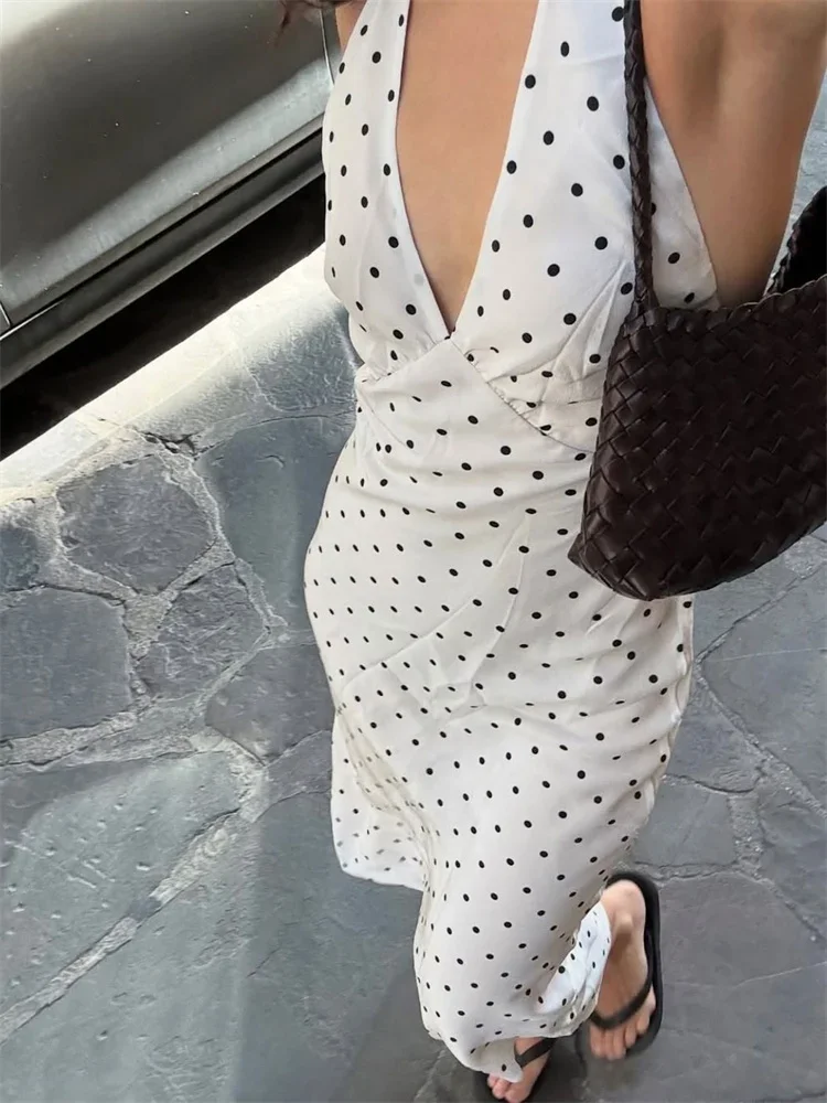 V-ausschnitt Mode Backless Lange Kleid Frauen Lace-Up Patchwork Schlank Plissee Kontrast, Figurbetontes Kleid Weibliche Elegante Party Kleid