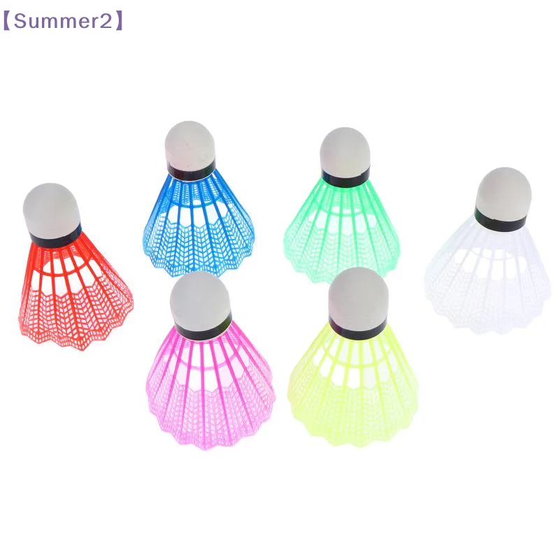 6/12-Pcs Colorful Durable Plastic Badminton Windproof Shuttlecocks For Beginners Indoor & Outdoor Badminton Sports Training{S}