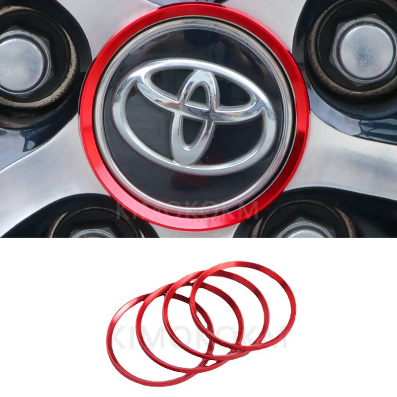 4pcs/Set For Toyota RAV4 Prius Camry Crown Corolla Auto Car Styling Car Sticker Car Wheel Rim Center Cap Hub Rings Decoration