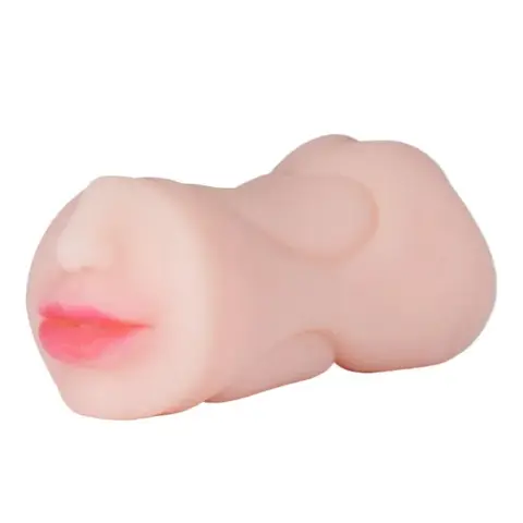 3 Channel Oral Blowjob Masturbator – Realistic Pussy & Vagina Deep Throat Stimulation, TPE Male Adult Sex Toy