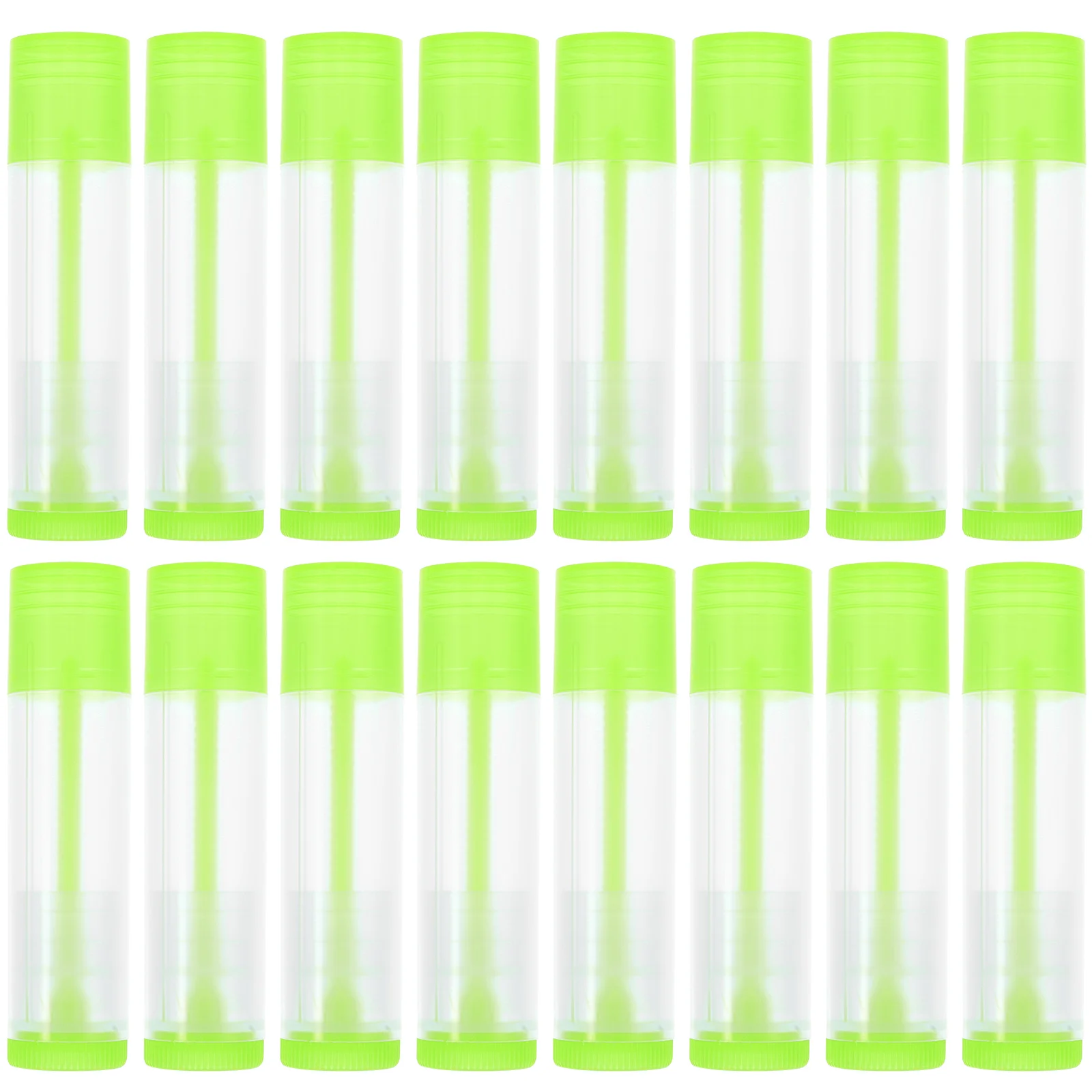 30 Pcs Lip Balms Empty Lipstick Tube Gloss Holder Portable DIY Containers Green Sub Tubes