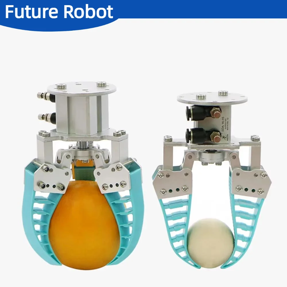 นิ้วเดียวสําหรับหุ่นยนต์ยืดหยุ่น Mechanical Claw Bionic ยืดหยุ่นนิ้วมือผลไม้ Sorting Gripper นิวเมติกไฟฟ้าควบคุม CLAMP