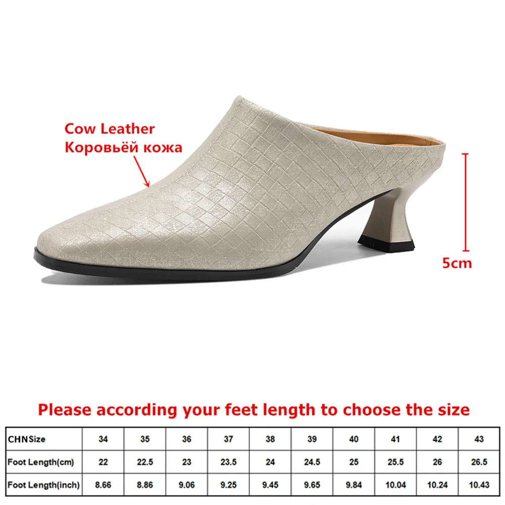 MILI-MIYA New Arrival Women’s Plain-Coloured Calfskin Square-Toe High Heels With Chunky Heels Slip-On Style Available In