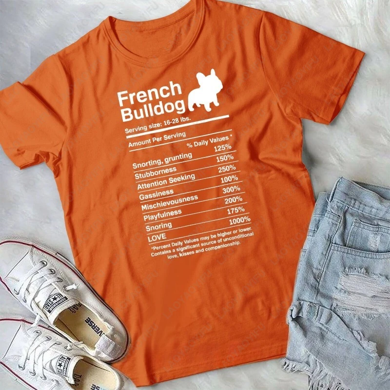 حقائق البلدغ الفرنسية التغذية مضحك Frenchie عاشق هدية التي شيرت للجنسين Camisetas فريد أزياء الصيف الرجال النساء القطن لطيف المحملة