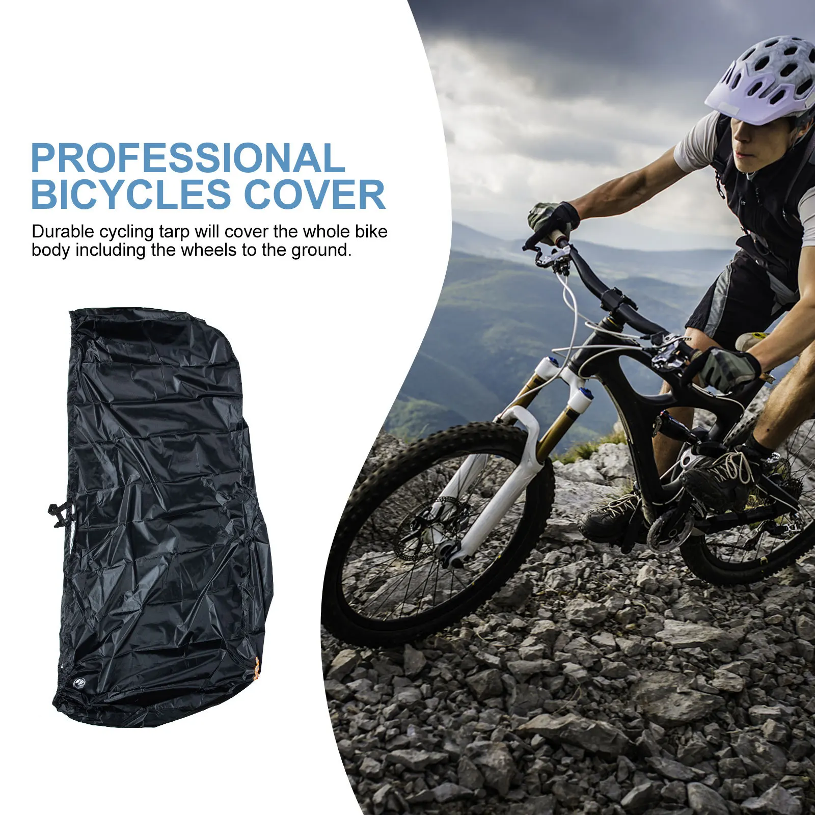 

Professional Bicycle Cover Heavy Duty Waterproof Wear Resistant Bike Protector Convenient Outdoor Bicycle Storage Cover