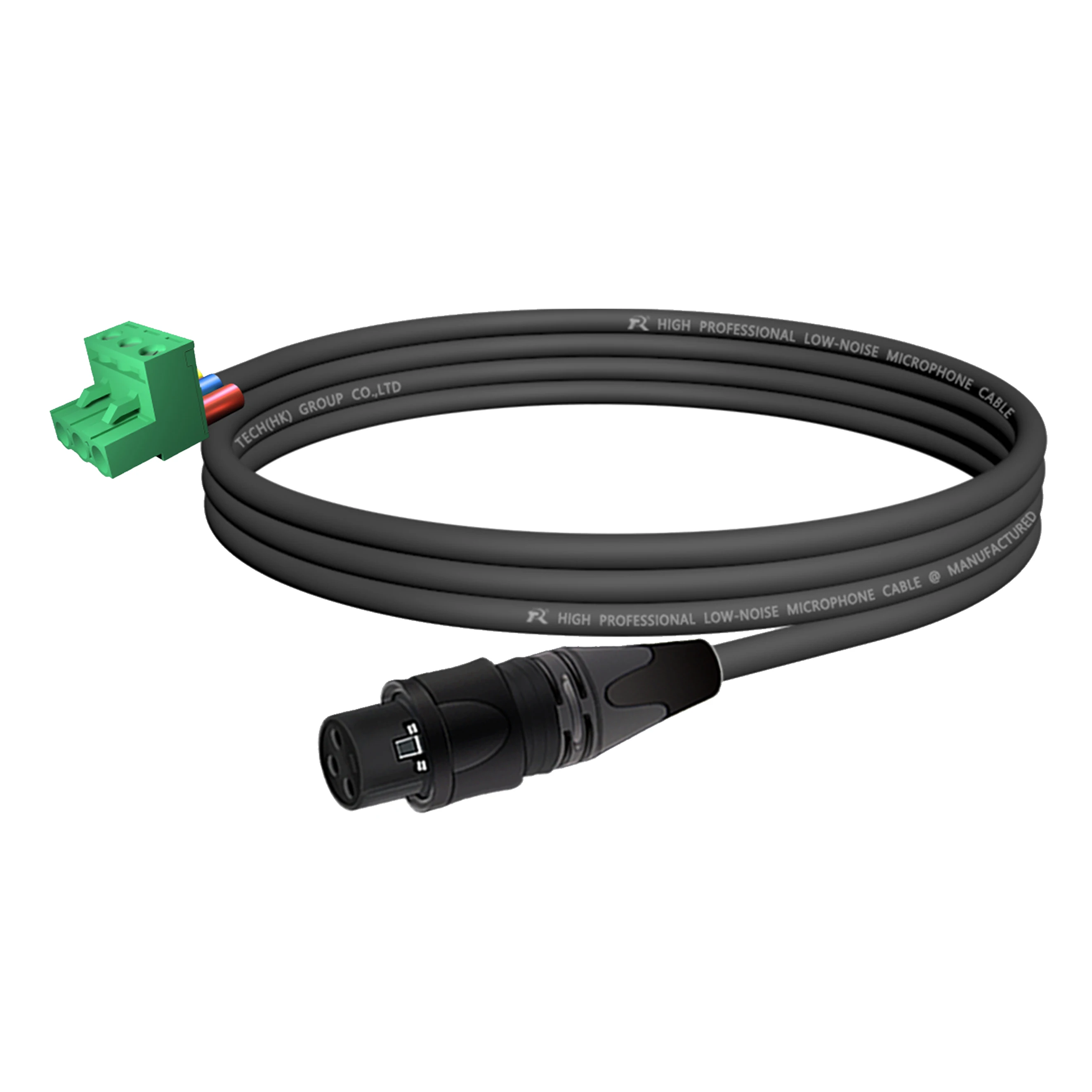3P XLR Gerader Stecker Audio-Verbindungskabel, 5,08mm 3-Pin Schraubklemme zu XLR-Stecker/-Buchse, Geräuscharm Abgeschirmt für Soundsysteme – Detail 2