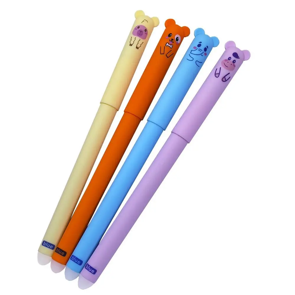 New Animal Design Erasable Pen 0.5mm Black/Blue Ink Quick Drying Gel Pen Writing Tool Ballpoint Pen School Office