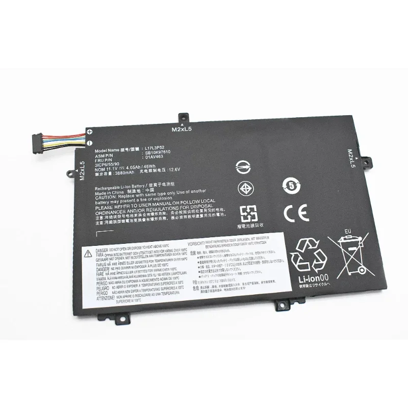 NEW Lithium-Ion Laptop Replacement Battery L17L3P52 01AV463 SB10K97610  For L enovo ThinkPad  L480 L470 R580 L580  Series 45Wh