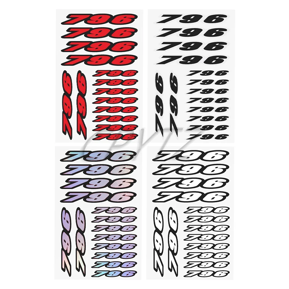 Motorcycle Decoration Number Sticker Fit for Monstar796 Rossi/Hayden MotoGP Replica Monstar 796 20th Anniversary HyperMotard 796