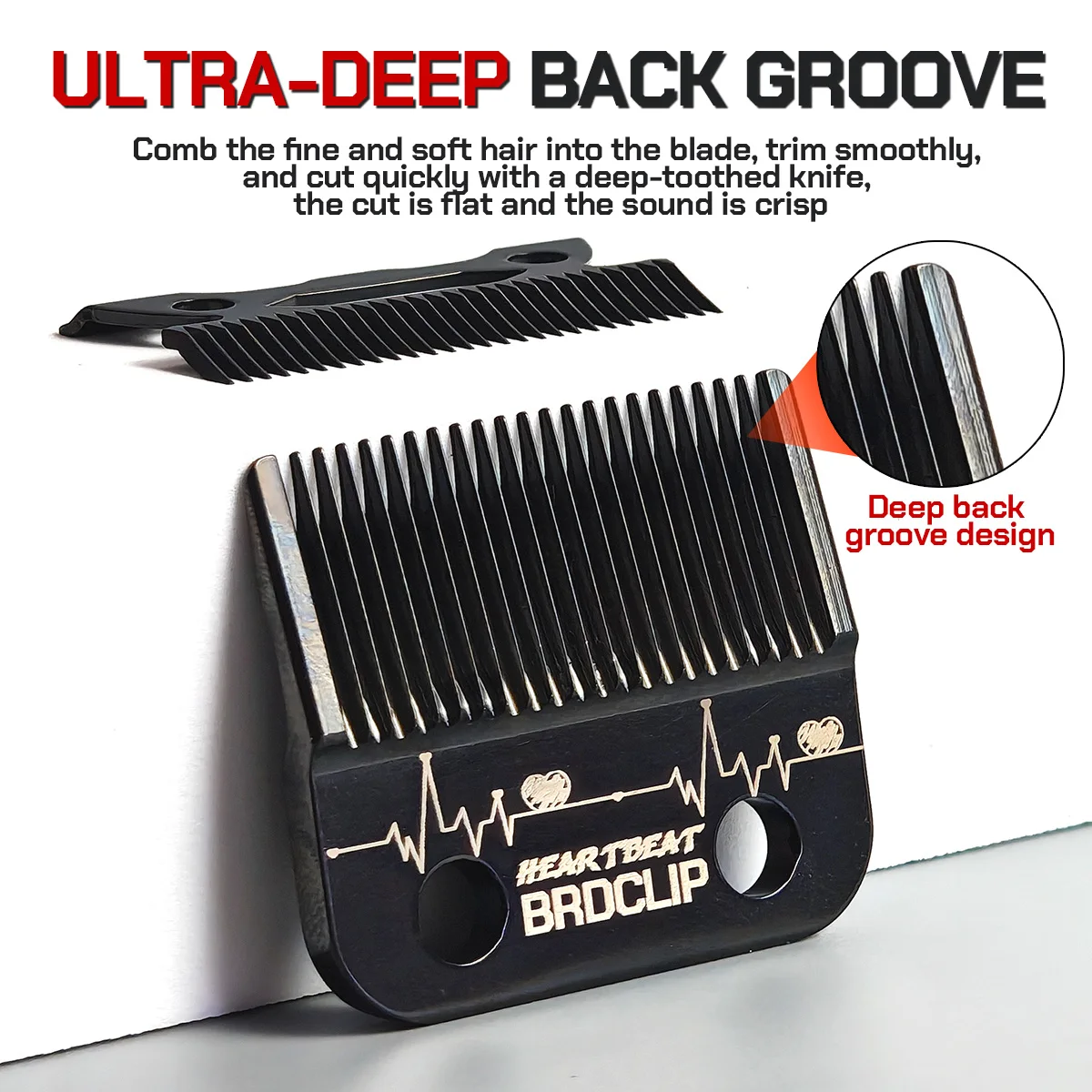 BRDCLIP Professioneller Haarschneider Original Austauschbare Heartbeat-Klinge für BRD 106 FA1C M3C WMARK X1, 2020C, M10, 8148, JC06 Mac – Detail 6