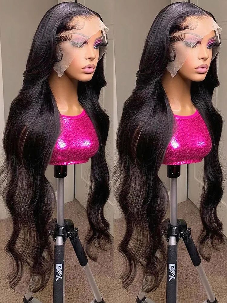 

300% HD Прозрачный 13x6 13x4 Объемная волна Кружевные фронтальные парики из человеческих волос 40 46 дюймов 360 Полные влажные и волнистые парики фронта шнурка для женщин