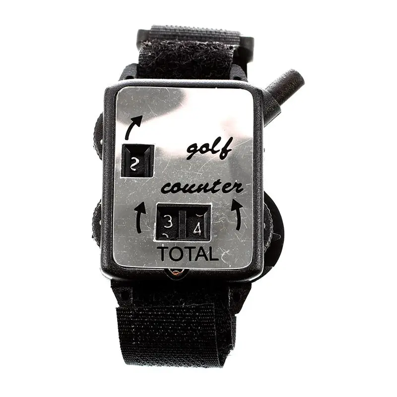 Golf Club Stroke Score Keeper Count Putt Shot Counter Watch W/ Wristband Band Black