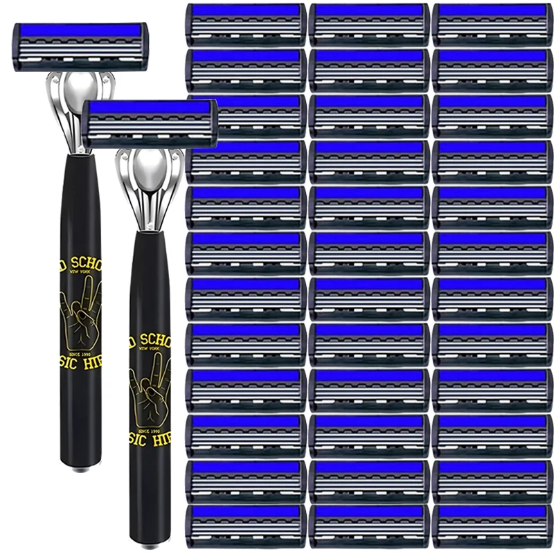 

3-слойная безопасная бритва, прогрессивное лезвие из нержавеющей стали, легко бритье, мужские инструменты для бритья и удаления волос для женщин