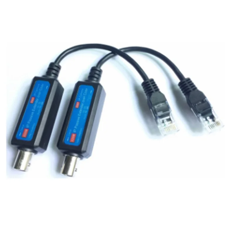 1Pair 10/100Mbps For IP Network Coaxial Transmitter Receiver Extender 1CH Passive For IP NVR Camera Over Coax Extender