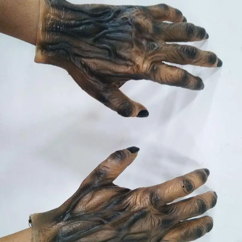 P88A هالوين بالذئب قفازات شبح مهرجان الرعب الذئب مخلب حزب مخيف تأثيري حلي الدعامة