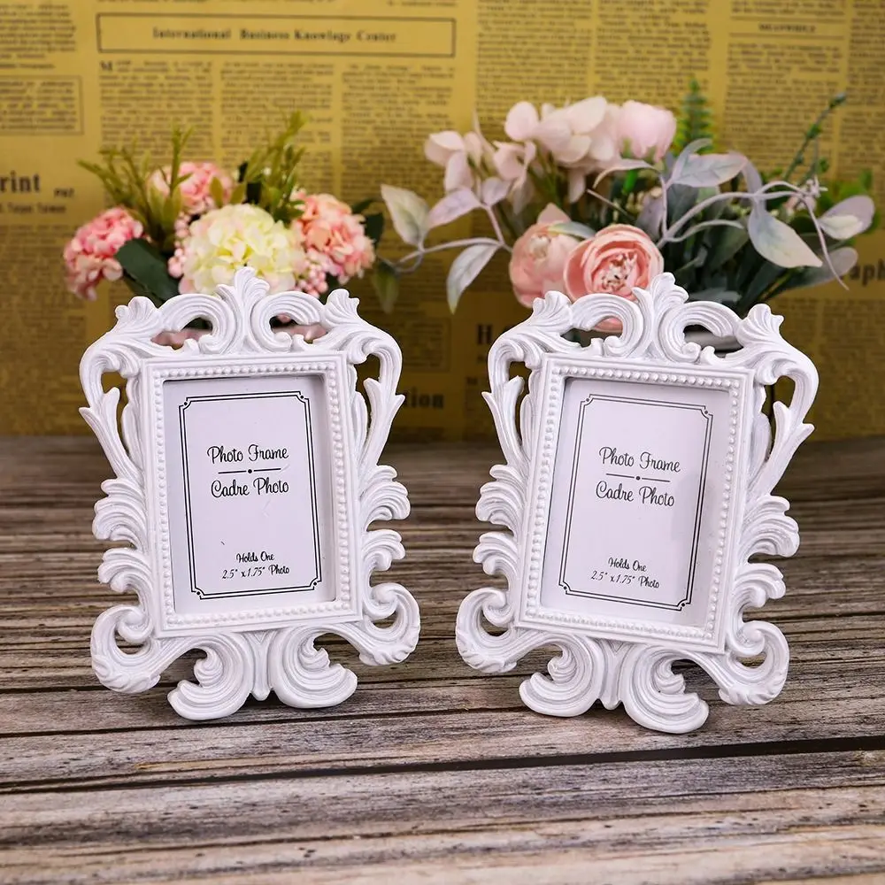 Gift Square Wedding Photo Frame Resin Photo Prop Retro Photo Frame Wedding Home Decor Baroque Photo Holder