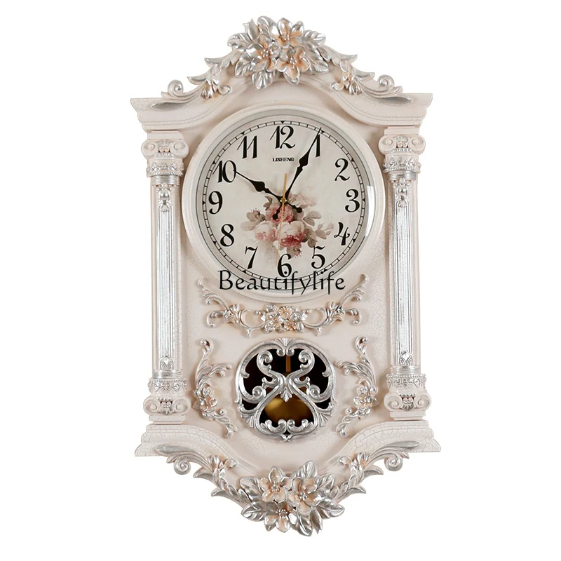 

Creative living room wall clock simple art personalized silent quartz clock home modern European decoration