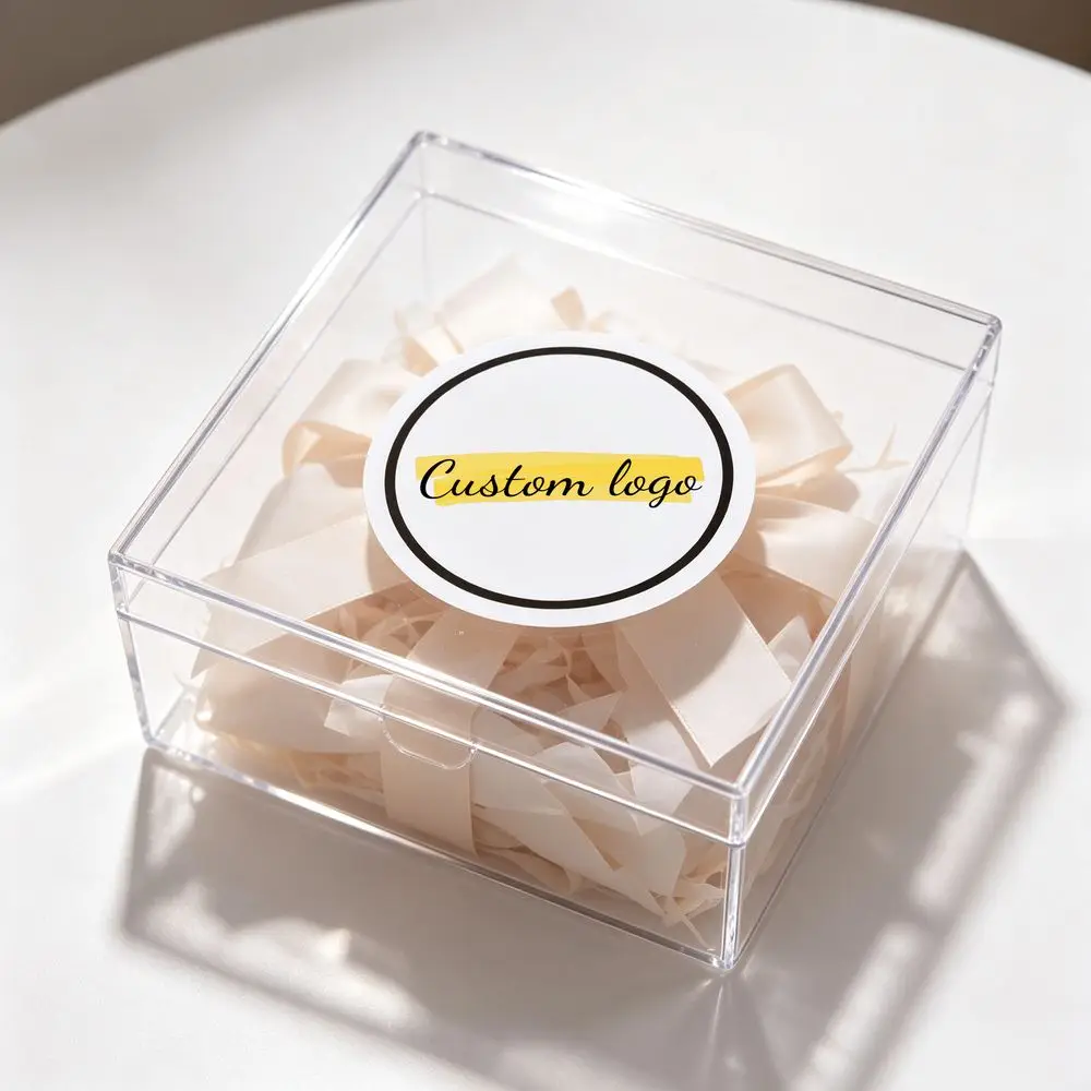 100pcs Customize Round Sticker DIY Seal Stickers Personalize LOGO Multiple Styles Wedding Birthday White Customized Products