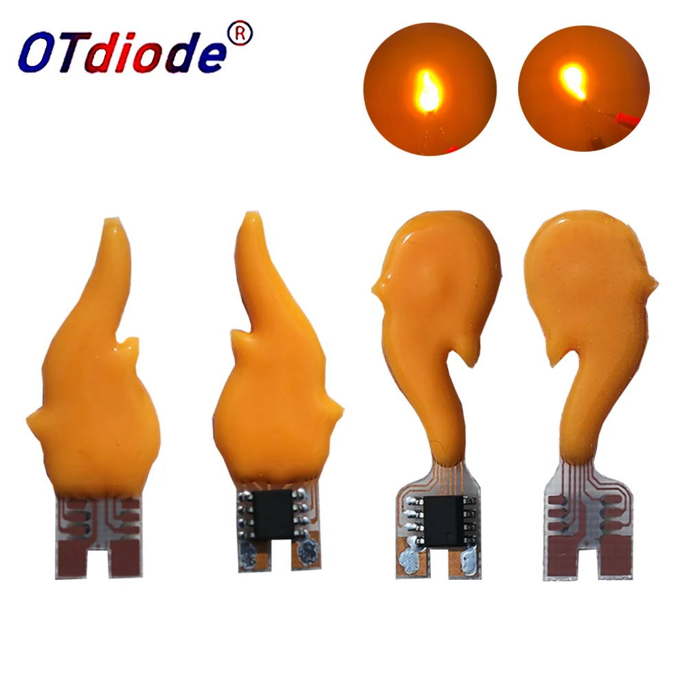 

LED 3v 5v Flashing Candle Lights COB LEDs Flame Lights 1800K DC3-5V Birthday Party Decoration Light Bulbs Diode Accessories DIY
